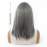 layered Natural Gray Wig - MARKETPLACE | Grey, Fringe, Synthetic Hair | Milk & Honey Wigs
