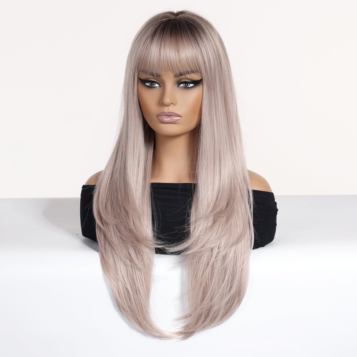 Layered Silver Blonde Wig - MARKETPLACE | Blonde, Fringe, Synthetic Hair | Milk &amp; Honey Wigs