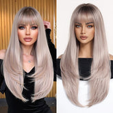 Layered Silver Blonde Wig - MARKETPLACE | Blonde, Fringe, Synthetic Hair | Milk & Honey Wigs