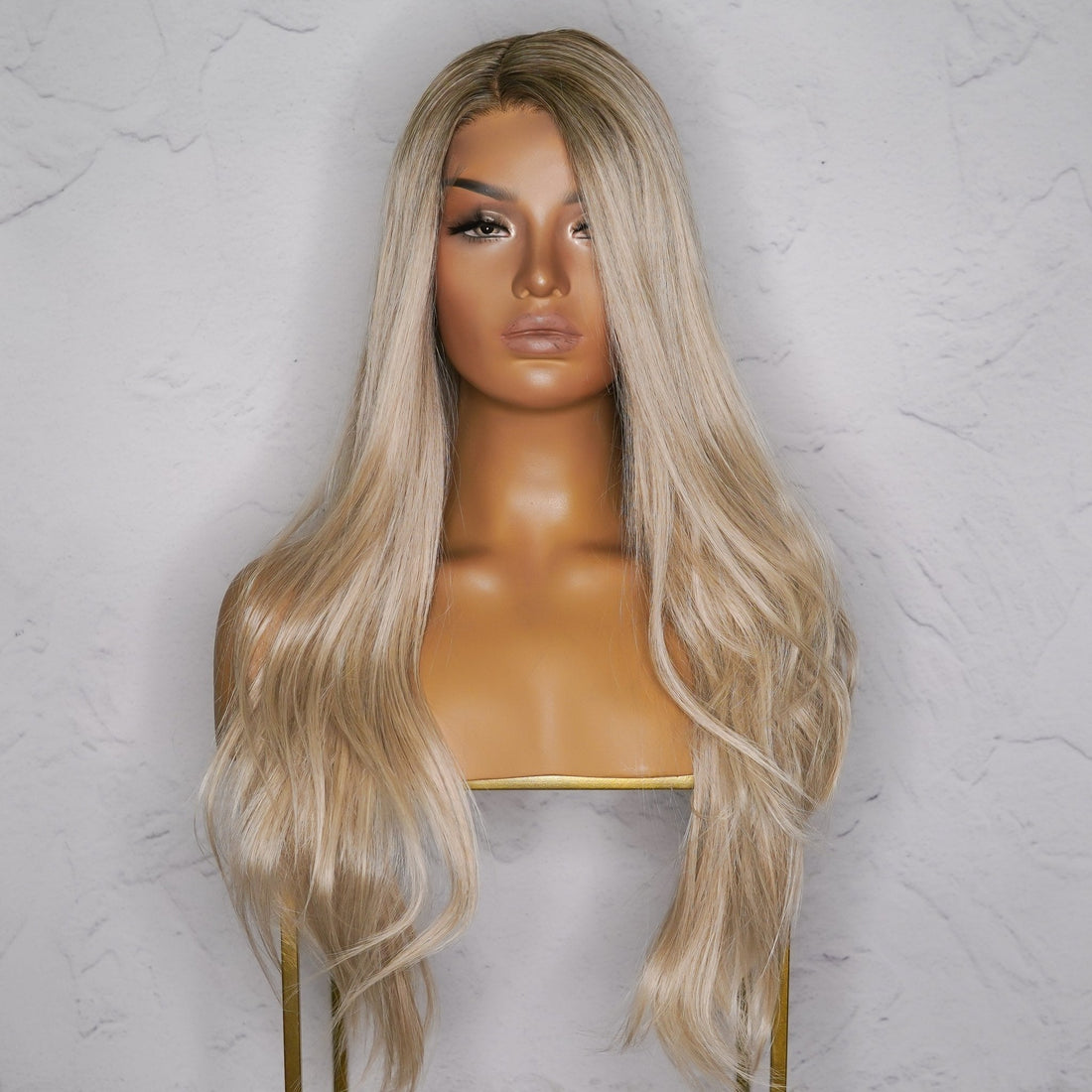 LEE - Ombre Blonde - Lace Front Wig | Blonde, 26 Inch, T-Part Lace Front, Synthetic Hair | Milk &amp; Honey Wigs
