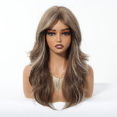 Light Brown with Ash Blonde Highlights Wig - MARKETPLACE | Brown, Fringe, Synthetic Hair | Milk & Honey Wigs