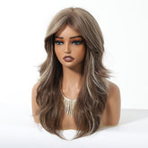 Light Brown with Ash Blonde Highlights Wig - MARKETPLACE | Brown, Fringe, Synthetic Hair | Milk & Honey Wigs