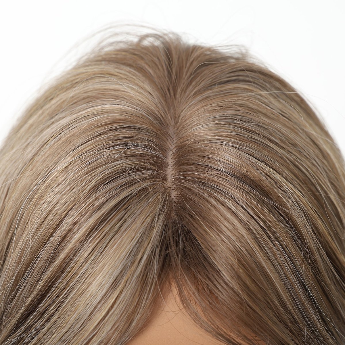 Light Brown with Ash Blonde Highlights Wig - MARKETPLACE | Brown, Fringe, Synthetic Hair | Milk &amp; Honey Wigs
