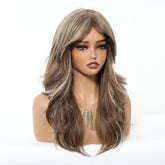 Light Brown with Ash Blonde Highlights Wig - MARKETPLACE | Brown, Fringe, Synthetic Hair | Milk & Honey Wigs