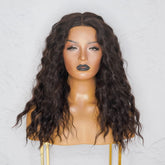 LILY - Short Dark Brown - Lace Front Wig | Brown, 20 Inch, T-Part Lace Front, Synthetic Hair | Milk & Honey Wigs
