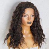 LILY - Short Dark Brown - Lace Front Wig | Brown, 20 Inch, T-Part Lace Front, Synthetic Hair | Milk & Honey Wigs