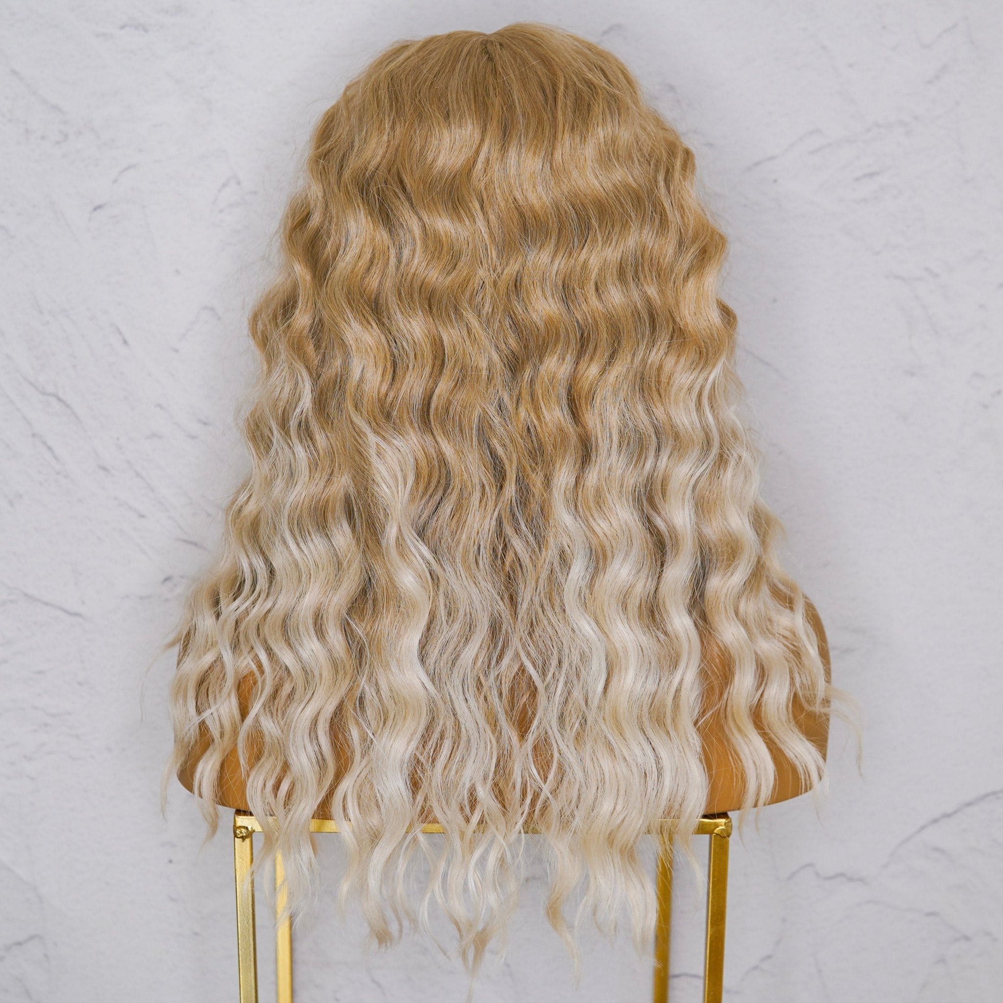 LILY - Short Frosted Blonde - Lace Front Wig | Blonde, 20 Inch, T-Part Lace Front, Synthetic Hair | Milk &amp; Honey Wigs