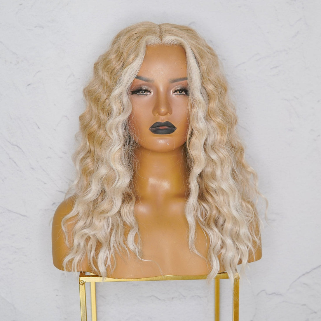 LILY - Short Frosted Blonde - Lace Front Wig | Blonde, 20 Inch, T-Part Lace Front, Synthetic Hair | Milk &amp; Honey Wigs