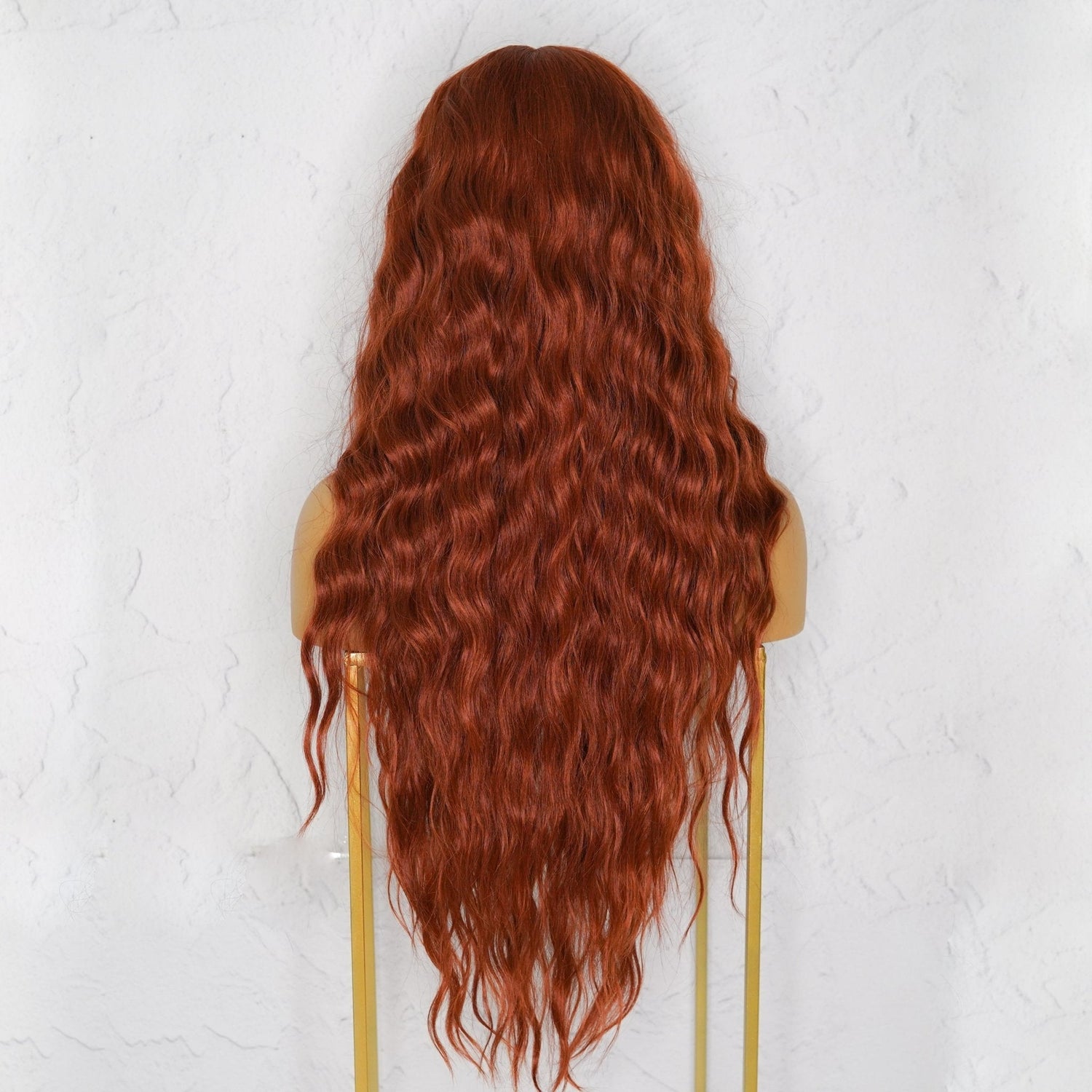 LILY - Auburn - Lace Front Wig | Ginger, 28 Inch+, T-Part Lace Front, Synthetic Hair | Milk &amp; Honey Wigs