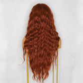 LILY - Auburn - Lace Front Wig | Ginger, 28 Inch+, T-Part Lace Front, Synthetic Hair | Milk & Honey Wigs
