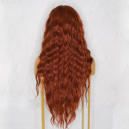 LILY - Auburn - Lace Front Wig | Ginger, 28 Inch+, T-Part Lace Front, Synthetic Hair | Milk &amp; Honey Wigs