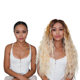 LILY - Caramel - Lace Front Wig | Blonde, 28 Inch+, T-Part Lace Front, Synthetic Hair | Milk & Honey Wigs