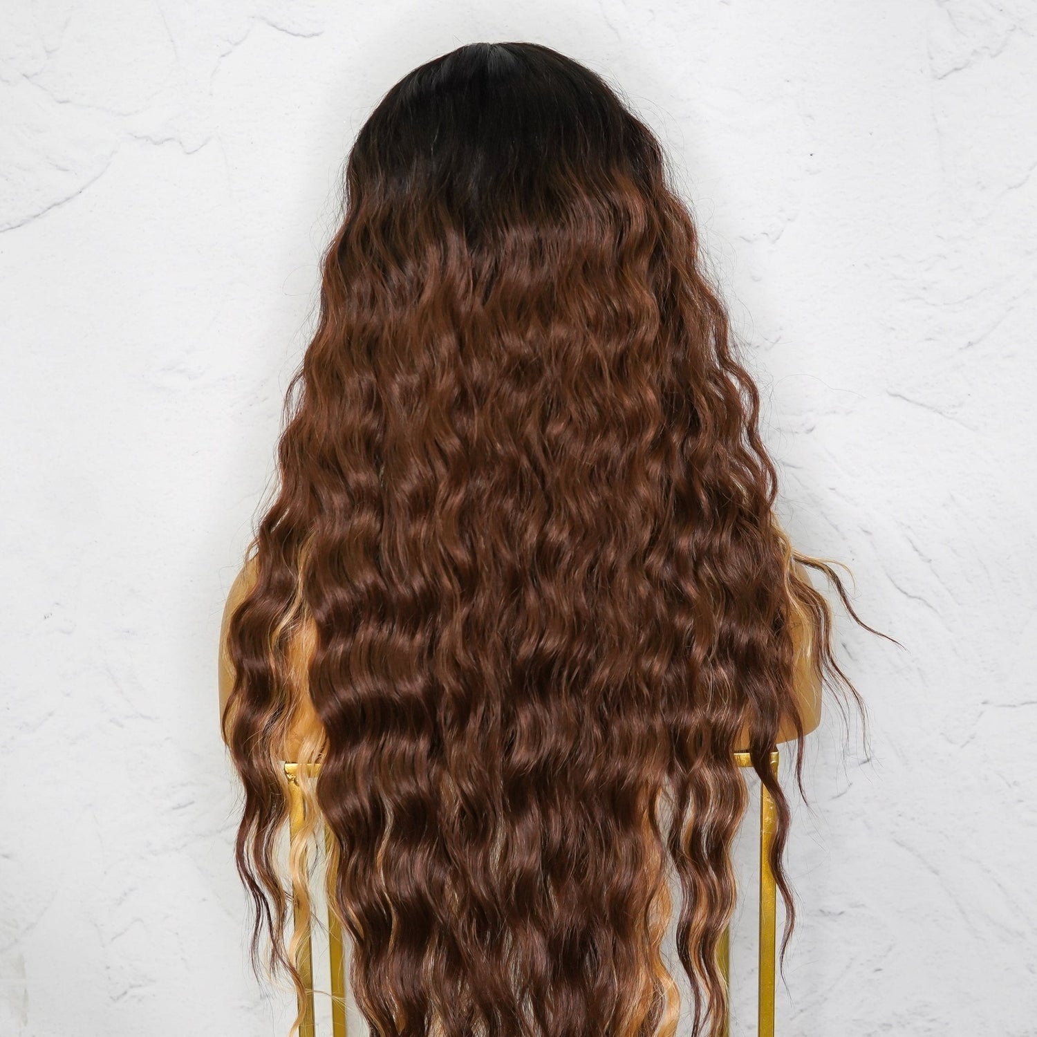 LILY - Mocha - Lace Front Wig | Brown, 28 Inch+, T-Part Lace Front, Synthetic Hair | Milk &amp; Honey Wigs
