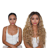 LILY - Ombre - Lace Front Wig | Brown, 28 Inch+, T-Part Lace Front, Synthetic Hair | Milk & Honey Wigs