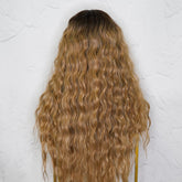 LILY - Ombre - Lace Front Wig | Brown, 28 Inch+, T-Part Lace Front, Synthetic Hair | Milk & Honey Wigs