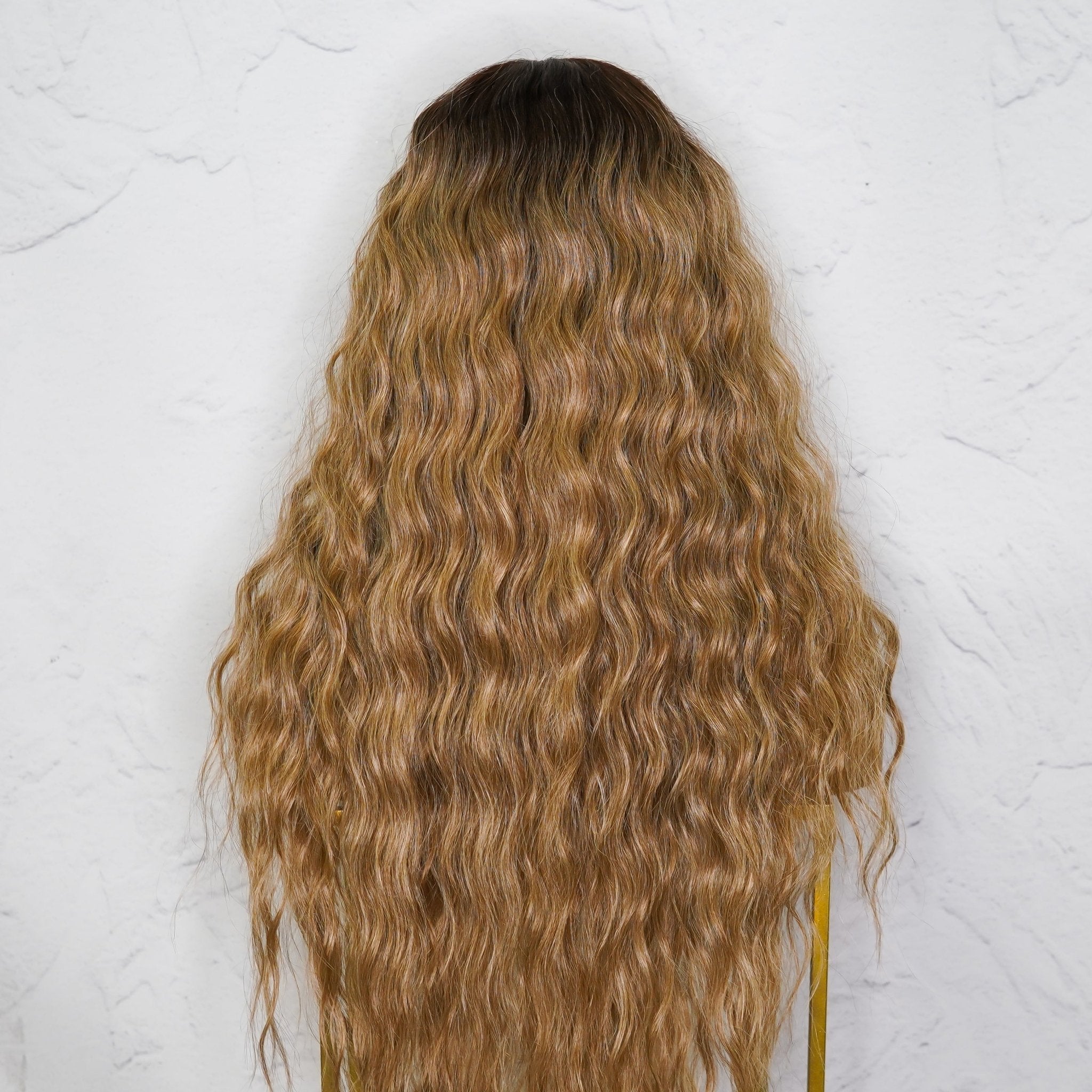 LILY - Ombre - Lace Front Wig | Brown, 28 Inch+, T-Part Lace Front, Synthetic Hair | Milk &amp; Honey Wigs