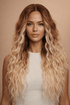 LILY - Caramel - Lace Front Wig | Blonde, 28 Inch+, T-Part Lace Front, Synthetic Hair | Milk & Honey Wigs