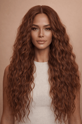 LILY - Chocolate Brown - Lace Front Wig | Brown, 28 Inch+, T-Part Lace Front, Synthetic Hair | Milk & Honey Wigs
