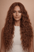 LILY - Chocolate Brown - Lace Front Wig | Brown, 28 Inch+, T-Part Lace Front, Synthetic Hair | Milk & Honey Wigs