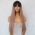 LIRA - Caramel Ombre - Fringe Wig | Brown, 26 Inch, Fringe, Synthetic Hair | Milk & Honey Wigs