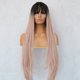 LIRA Dusty Caramel Pink Ombre Fringe Wig | Milk & Honey Wigs