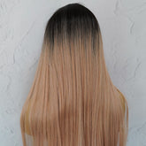 LIRA Dusty Caramel Pink Ombre Fringe Wig | Milk & Honey Wigs