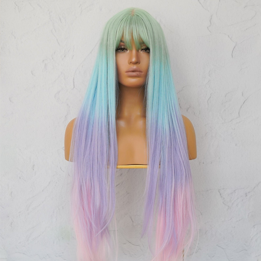 LIRA - Rainbow - Fringe Wig | Rainbow, 26 Inch, Fringe, Synthetic Hair | Milk &amp; Honey Wigs
