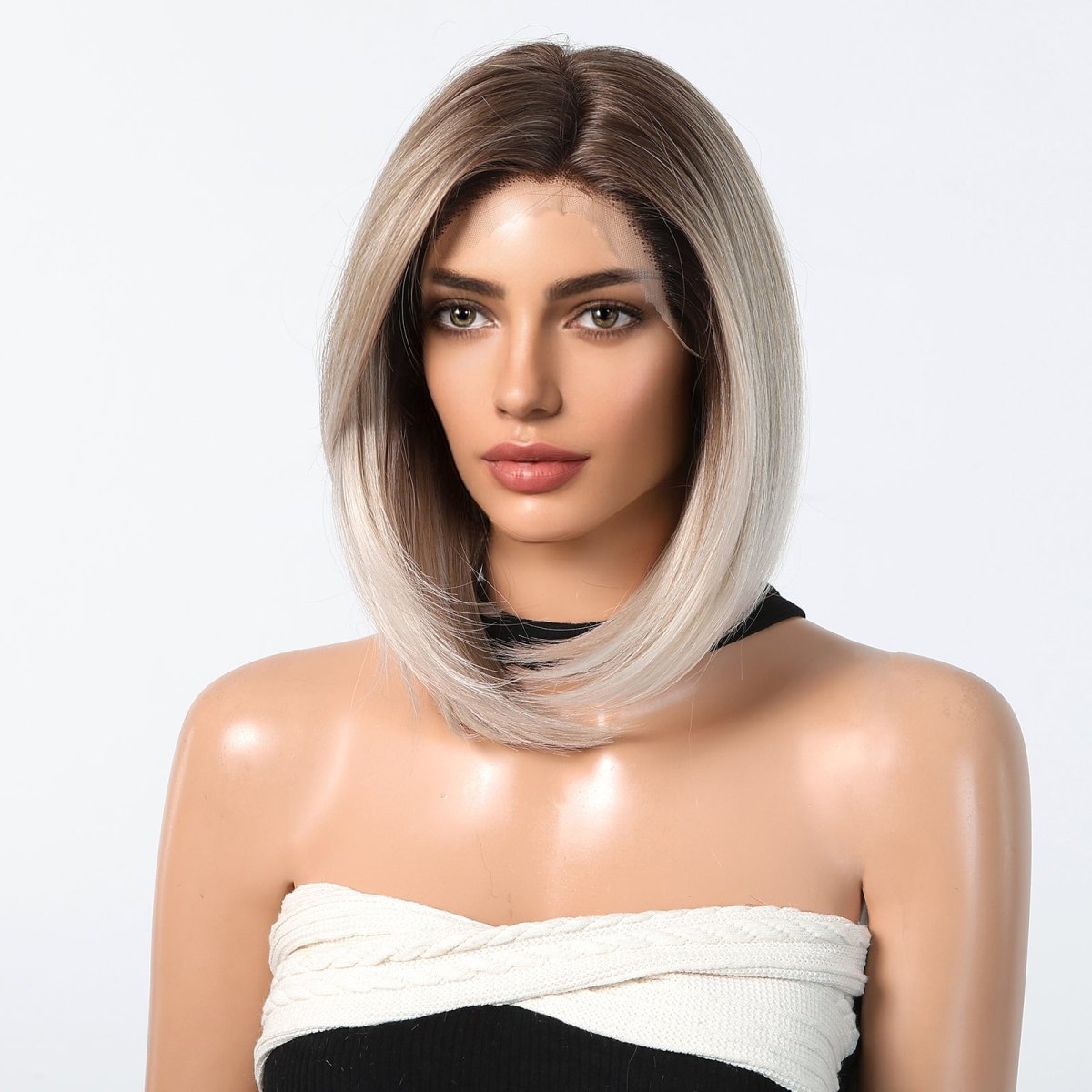 Lived In Ombre Blonde Bob 13x6 Lace Front Wig - MARKETPLACE | Blonde, 13x6 Lace Front, Synthetic Hair | Milk &amp; Honey Wigs