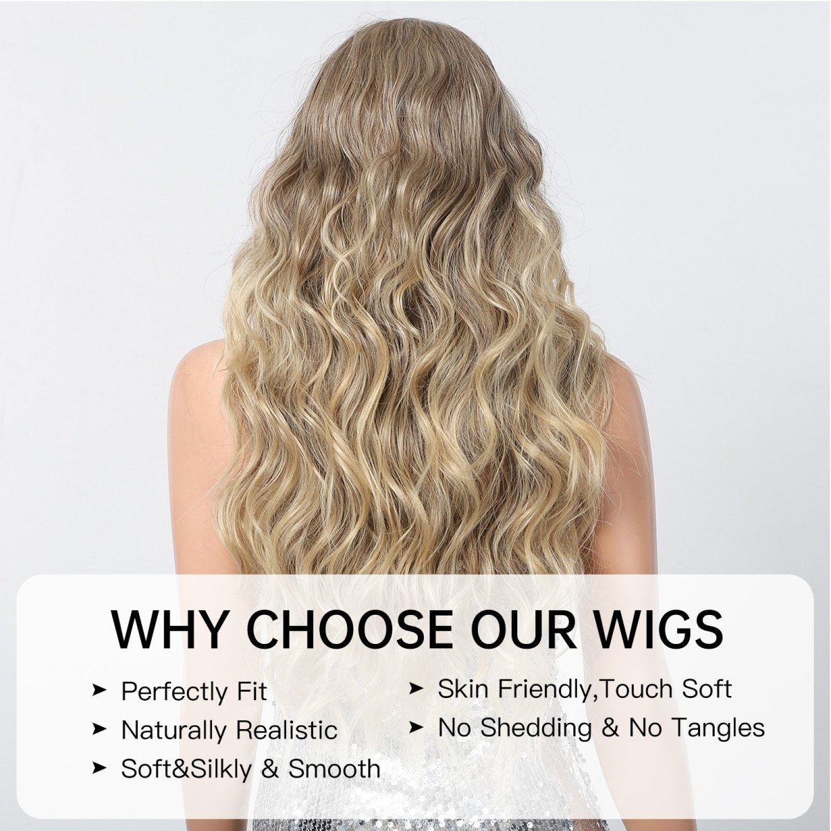 Long Natural Brown Synthetic Curly Wig - MARKETPLACE | Blonde, Fringe, Synthetic Hair | Milk &amp; Honey Wigs
