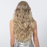 Long Natural Brown Synthetic Curly Wig - MARKETPLACE | Blonde, Fringe, Synthetic Hair | Milk & Honey Wigs