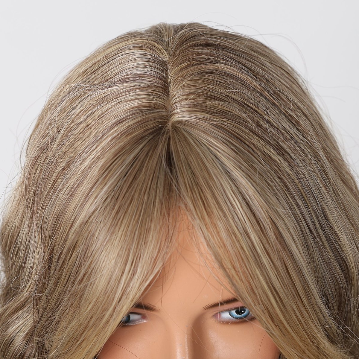 Long Natural Brown Synthetic Curly Wig - MARKETPLACE | Blonde, Fringe, Synthetic Hair | Milk &amp; Honey Wigs