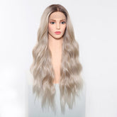 Long Ombre Blonde Wavy 13x6 Lace Front Wig - MARKETPLACE | Blonde, 13x6 Lace Front, Synthetic Hair | Milk & Honey Wigs