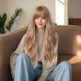 Long Wavy Blonde Wig - MARKETPLACE | Blonde, Fringe, Synthetic Hair | Milk & Honey Wigs
