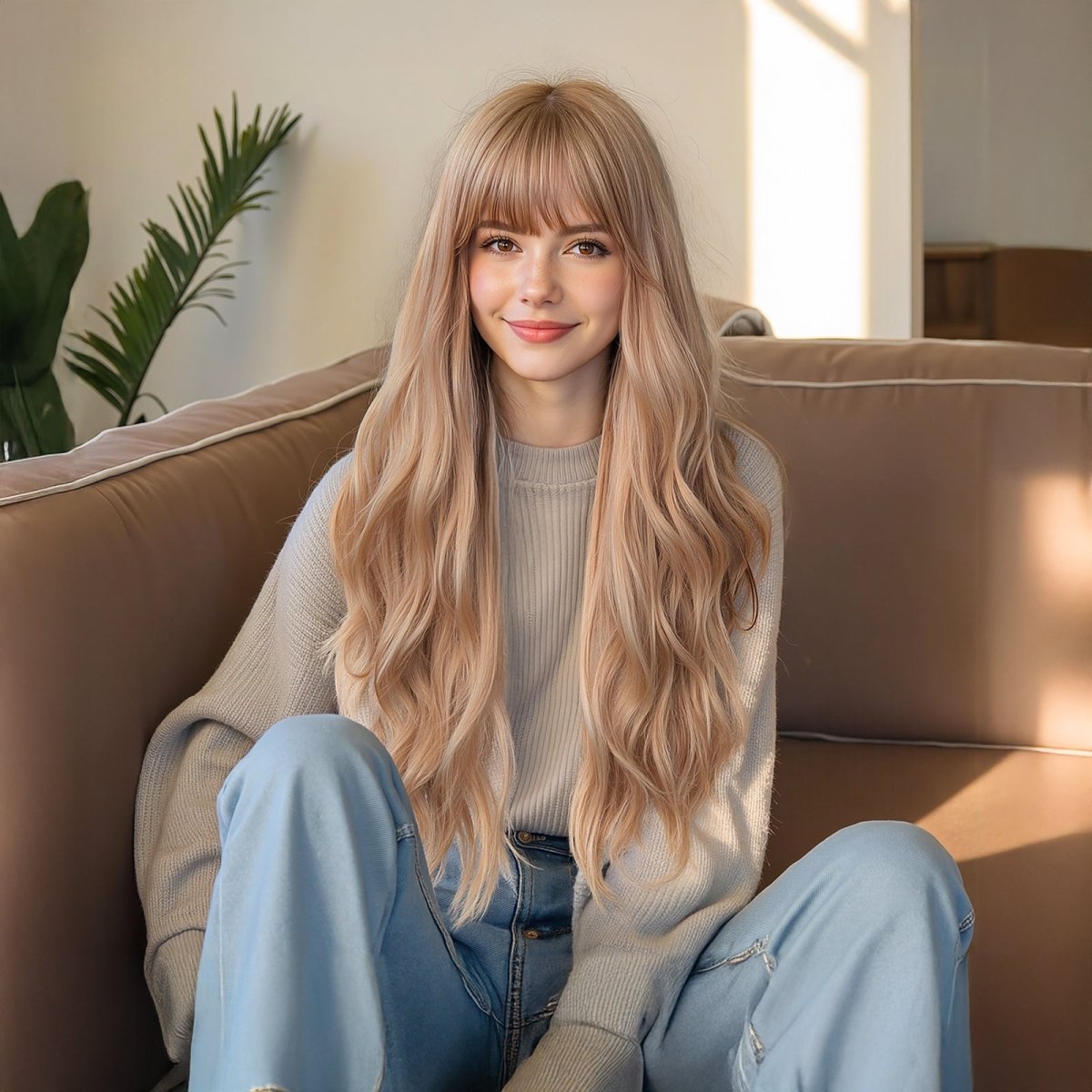 Long Wavy Blonde Wig - MARKETPLACE | Blonde, Fringe, Synthetic Hair | Milk &amp; Honey Wigs