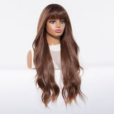 Long Wavy Chestnut Brown Wig - MARKETPLACE | Brown, Fringe, Synthetic Hair | Milk & Honey Wigs