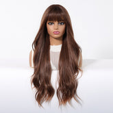 Long Wavy Chestnut Brown Wig - MARKETPLACE | Brown, Fringe, Synthetic Hair | Milk & Honey Wigs