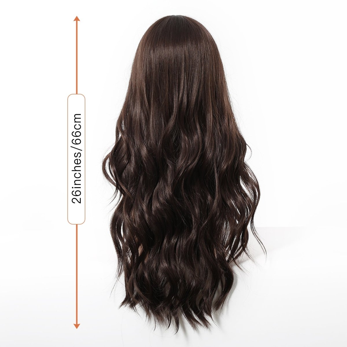 Long Wavy Dark Brown   Wig - MARKETPLACE | Brown, Fringe, Synthetic Hair | Milk &amp; Honey Wigs