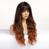 Long Wavy Ombre Wig - MARKETPLACE | Brown, Fringe, Synthetic Hair | Milk & Honey Wigs