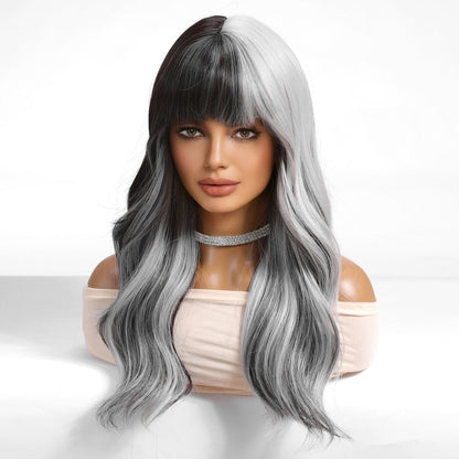 Long wavy ombre synthetic lace front wig | Milk &amp; Honey Wigs