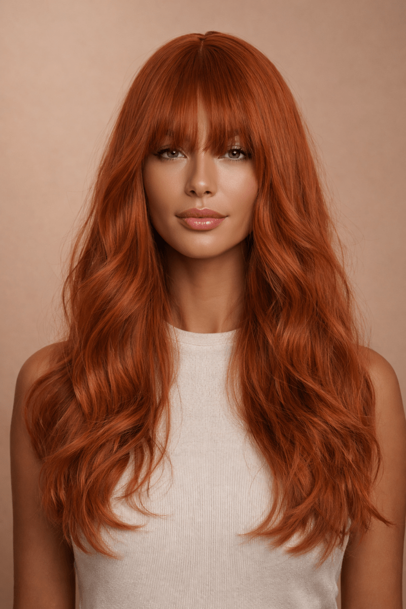 LUCA - Auburn - Fringe Wig - Milk &amp; Honey Wigs