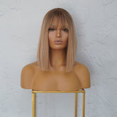 LUCIANA - Ombre Blonde - Fringe Wig | Blonde, 14 Inch, Fringe, Synthetic Hair | Milk & Honey Wigs