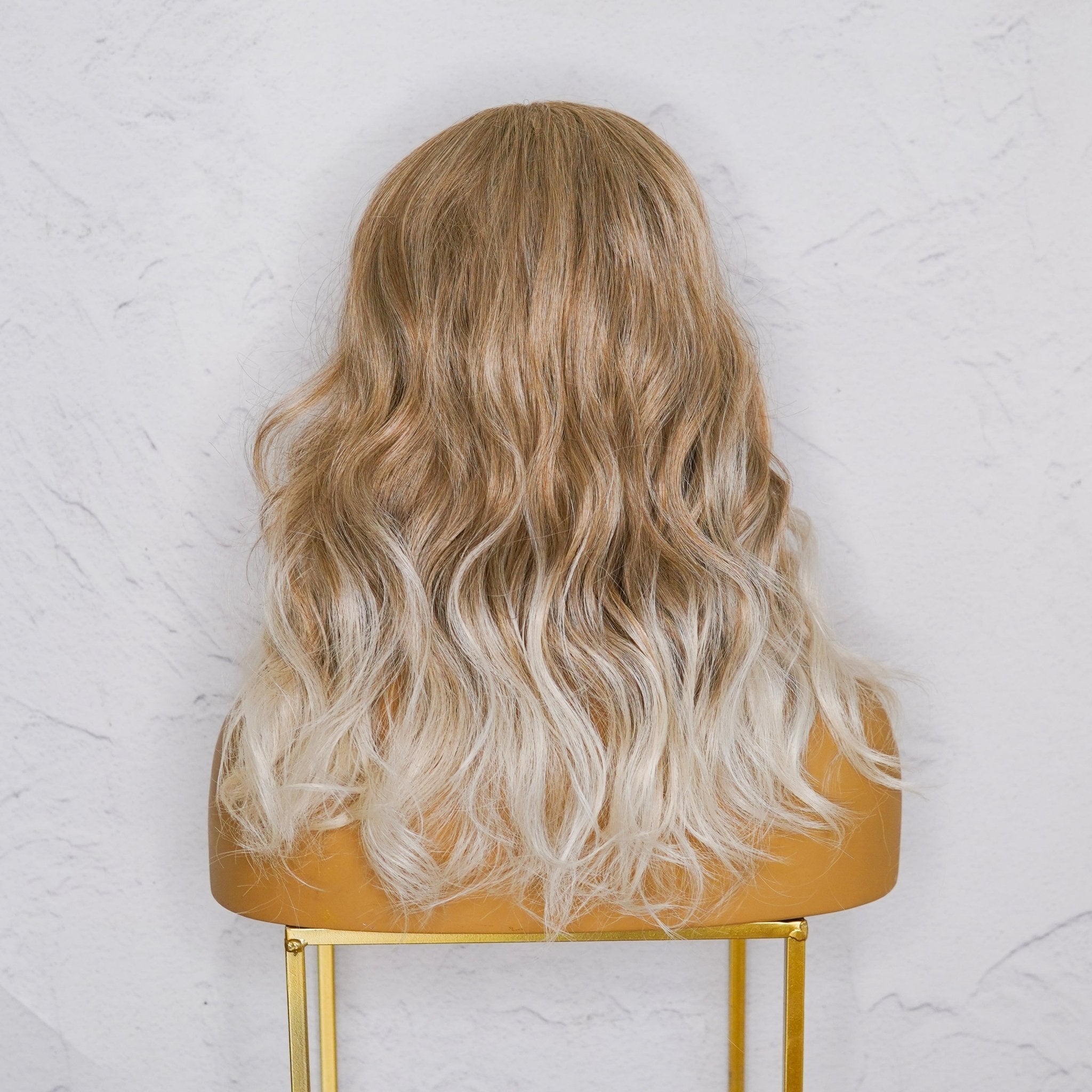 LUCY - Frosted Blonde - Lace Front Wig | Blonde, 16 Inch, T-Part Lace Front, Synthetic Hair | Milk &amp; Honey Wigs
