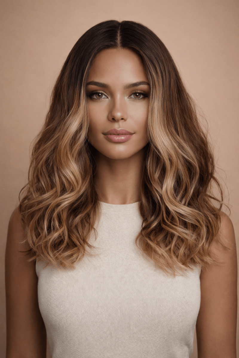 LUCY - Mocha - Lace Front Wig | Brown, 16 Inch, T-Part Lace Front, Synthetic Hair | Milk &amp; Honey Wigs