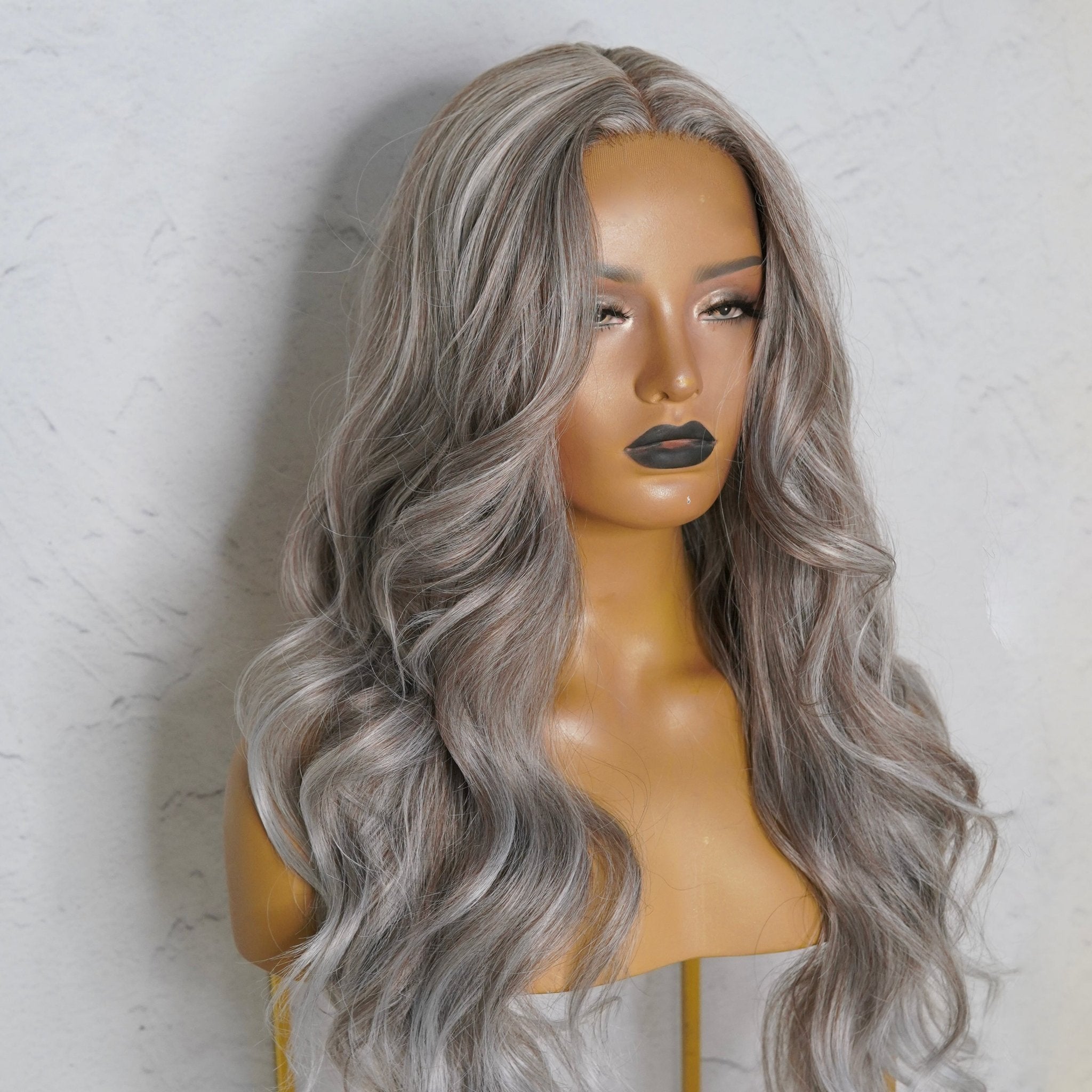 MARINA Ash Grey Lace Front Wig - Milk &amp; Honey Wigs