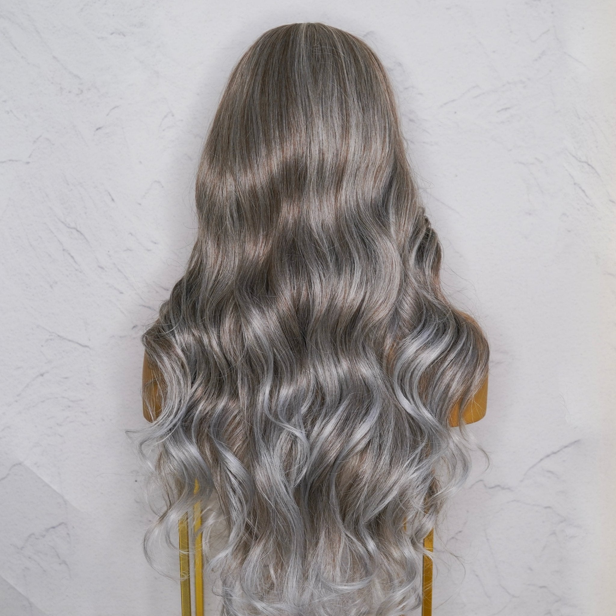MARINA Ash Grey Lace Front Wig - Milk &amp; Honey Wigs