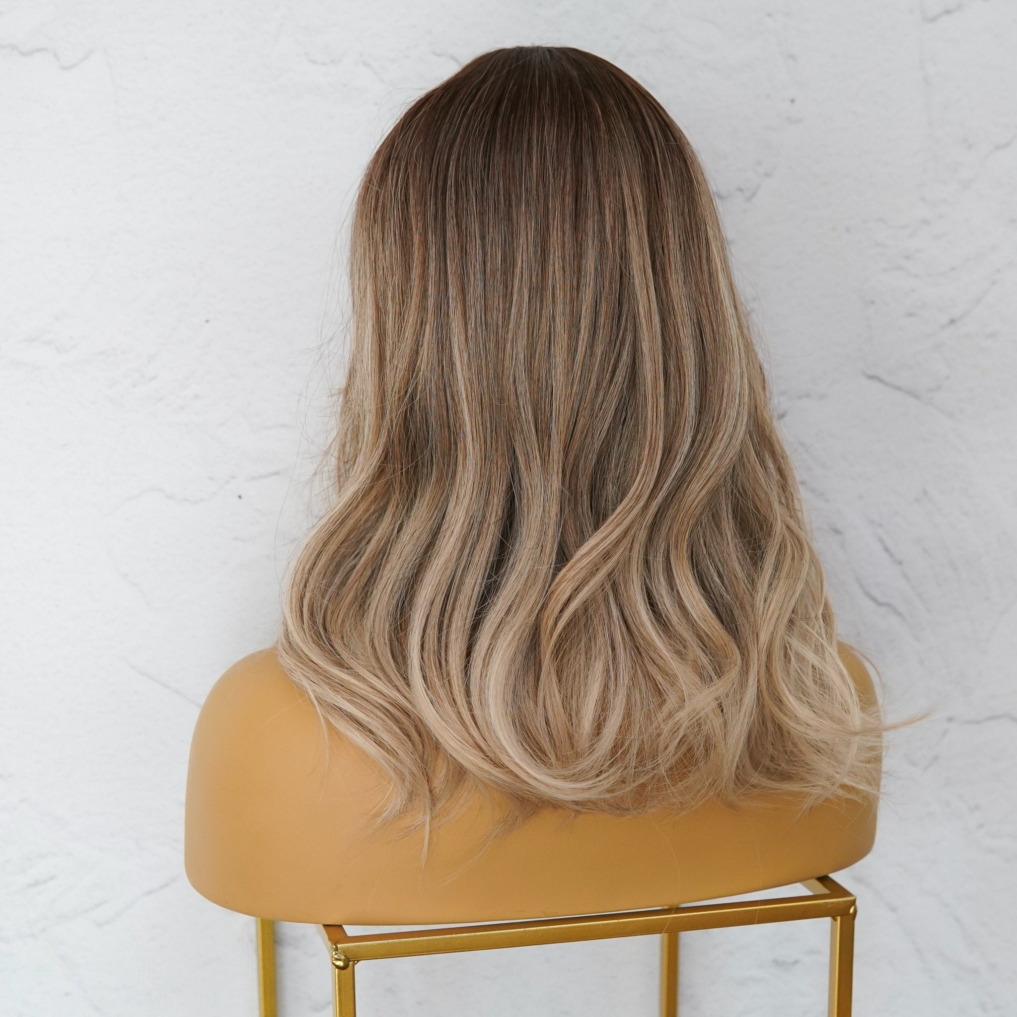 MARLEY Ash Brown Ombre Fringe Wig - Milk &amp; Honey Wigs