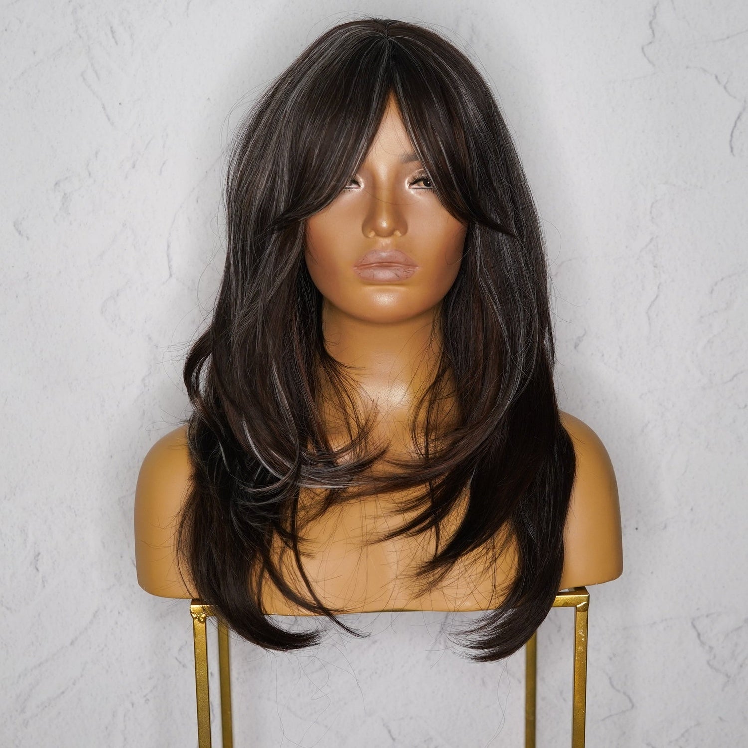 MATILDA - Ash Black - Fringe Wig | Black, 18 Inch, Fringe, Synthetic Hair | Milk &amp; Honey Wigs