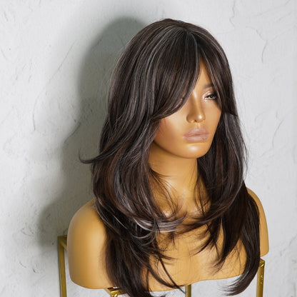 MATILDA - Ash Black - Fringe Wig | Black, 18 Inch, Fringe, Synthetic Hair | Milk &amp; Honey Wigs
