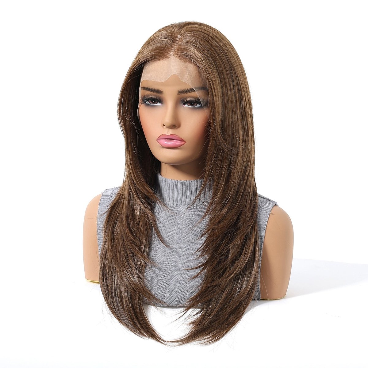 Medium Brown 13x6 Lace Front Wig - MARKETPLACE | Brown, 13x6 Lace Front, Synthetic Hair | Milk &amp; Honey Wigs