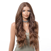 Medium Chocolate Brown Wavy 13x6 Lace Front Wig - MARKETPLACE | Brown, 13x6 Lace Front, Synthetic Hair | Milk & Honey Wigs